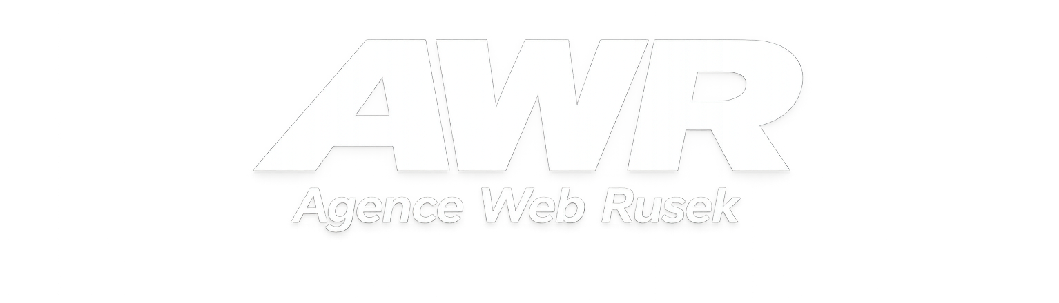 logo moderne d'agence web rusek