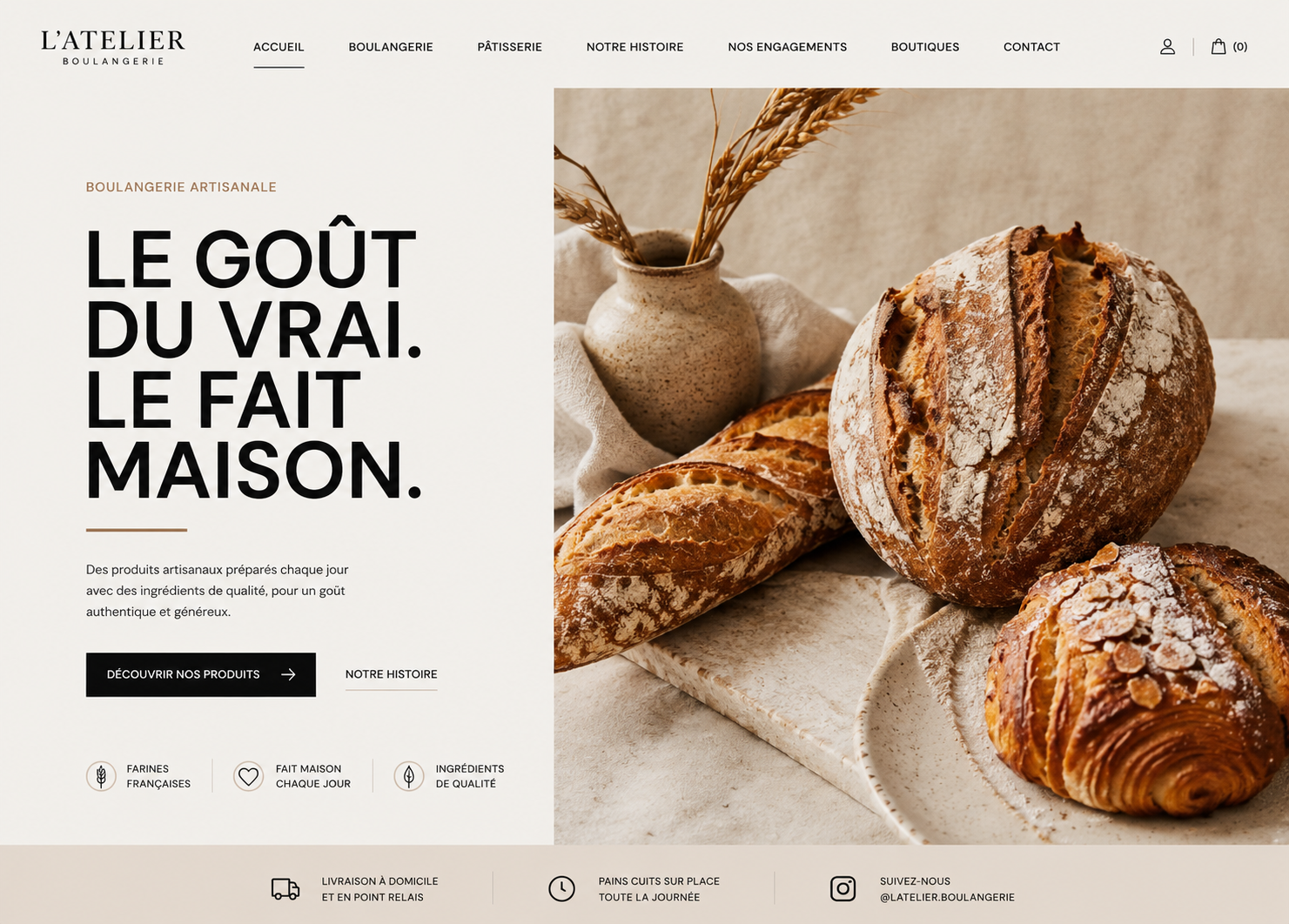 Site boulangerie tablette